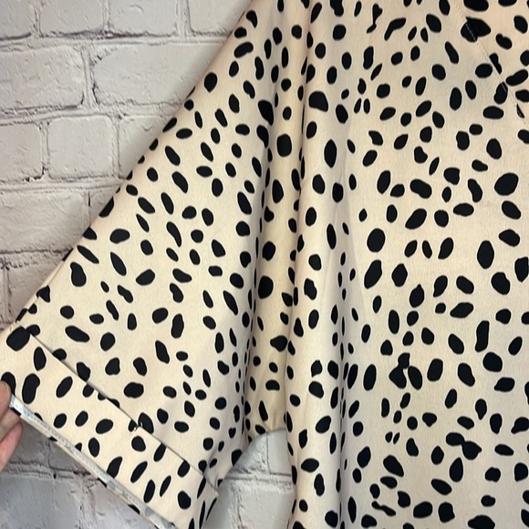 Leopard spot pullover blouse oversized roomy size large - Picture 4 of 6